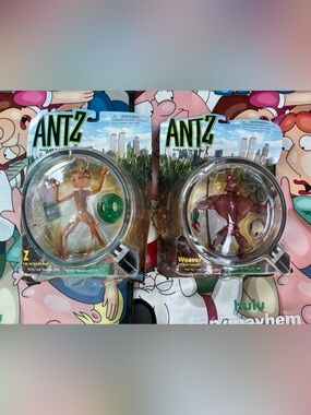 vintage 1998 DreamWorks Antz action figures manufactured by Playmates, featuring